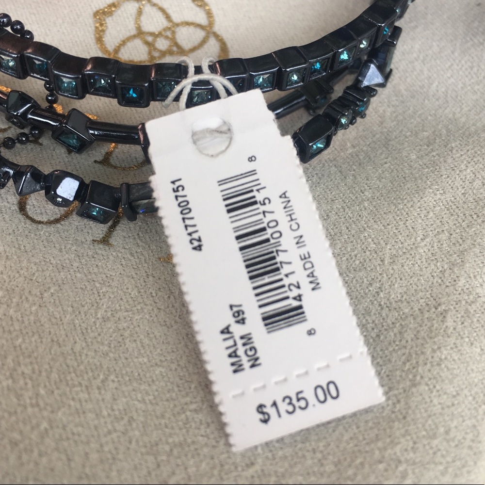 Kendra Scott Blue Black Beaded Stackable Bracelets - image 6